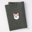 【文庫サイズ】柴犬刺繍の文庫カバー（全7色）｜名入れ可｜honok