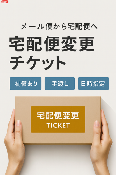 宅配便 変更チケット 日時指定 手渡し 段ボール ギフト 梱包 【単品購入不可】
