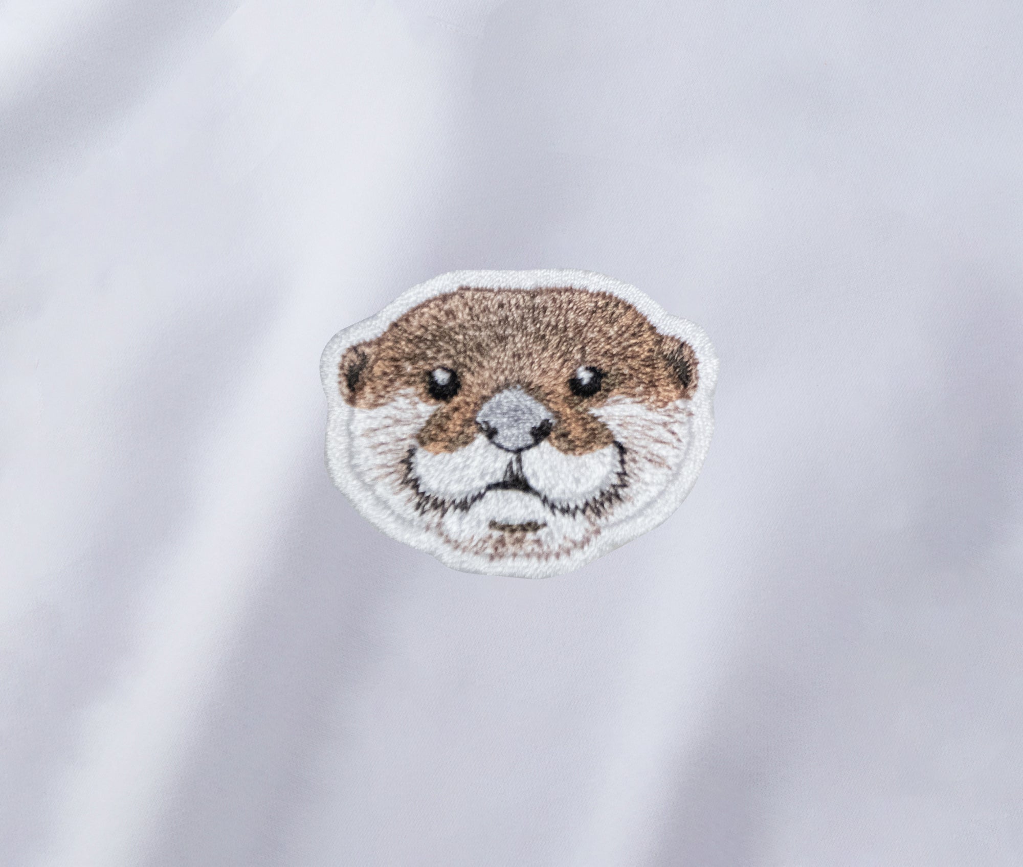 カワウソトレーナー カワウソ 動物 トレーナー 裏起毛 ワンポイント 刺繍 honok
