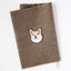 【文庫サイズ】柴犬刺繍の文庫カバー（全7色）｜名入れ可｜honok