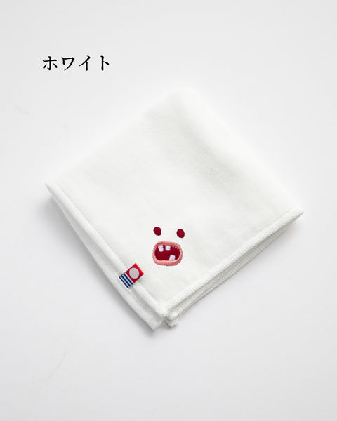 【全８カラー】Paafy Nibbles モッシー 刺繍 ハンカチ ｜今治タオル ギフトに最適 honok
