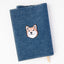 【文庫サイズ】柴犬刺繍の文庫カバー（全7色）｜名入れ可｜honok