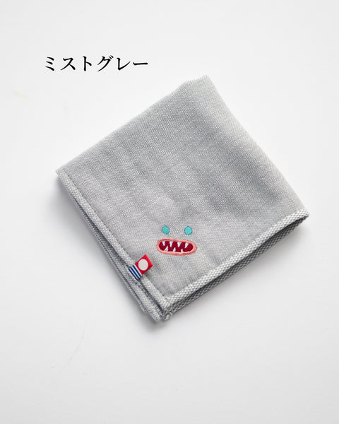 【全８カラー】Paafy Nibbles マンチーモー 刺繍 ハンカチ ｜今治タオル ギフトに最適 honok