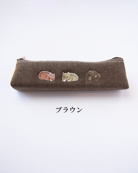 【あの雲×NOOKNOOK】ウォンバット 刺繍 ペンケース ギフト