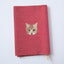 【新書サイズ】茶トラ ブックカバー 新書版サイズ あくびする猫 刺繍 ブックカバー 日本製 honok