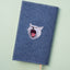 【新書サイズ】ハイ猫 ブックカバー 新書版サイズ あくびする猫 刺繍 ブックカバー 日本製
