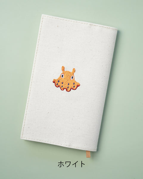 【新書サイズ】メンダコ ブックカバー 新書版サイズ  刺繍 ブックカバー 日本製 honok