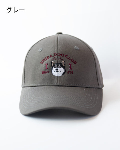 【キャップ】柴犬（黒）刺繍｜SHIBA DOG CLUB｜honok