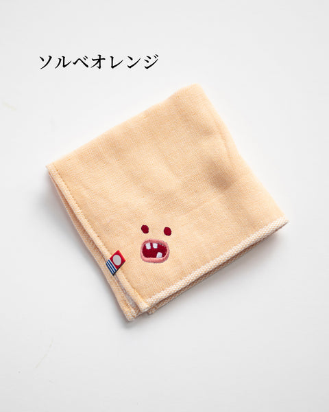 【全８カラー】Paafy Nibbles モッシー 刺繍 ハンカチ ｜今治タオル ギフトに最適 honok
