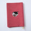 【新書サイズ】ハチワレ ブックカバー 新書版サイズ あくびする猫 刺繍 ブックカバー 日本製 honok
