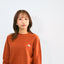 【ニット】たぬき刺しゅう クルーネックセーター 全3色｜honok